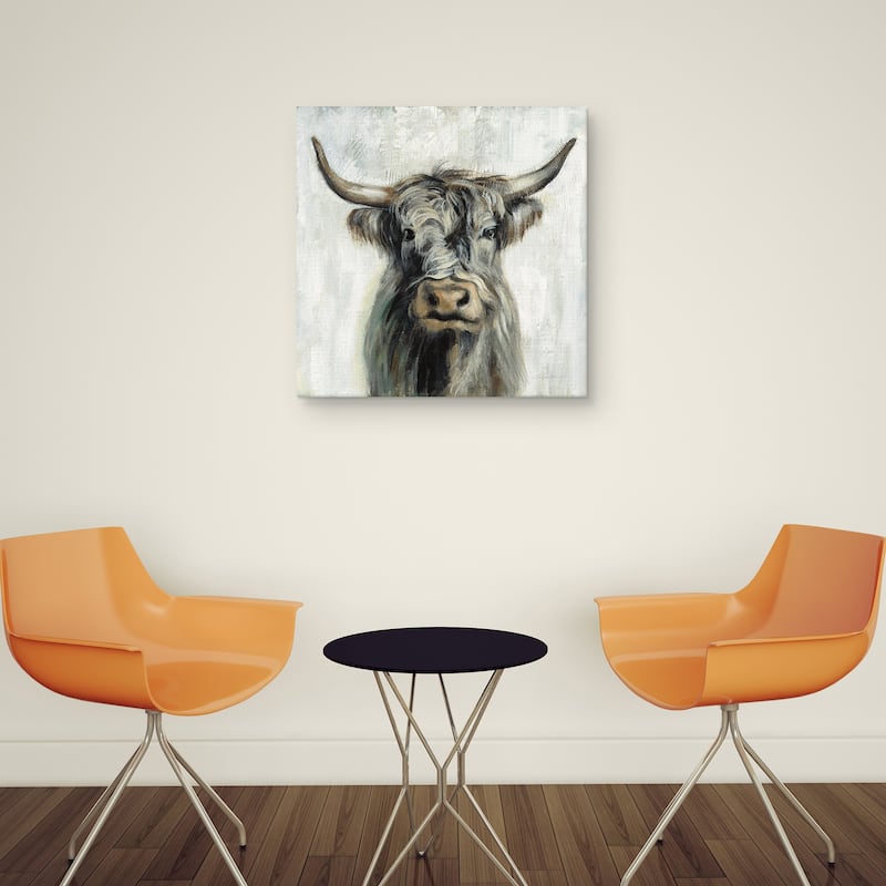 Highland Cow by Silvia Vassileva Canvas Art Print