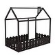 preview thumbnail 34 of 39, Kids Twin Size Wood Bed with House Frame & Roof - Playhouse Design