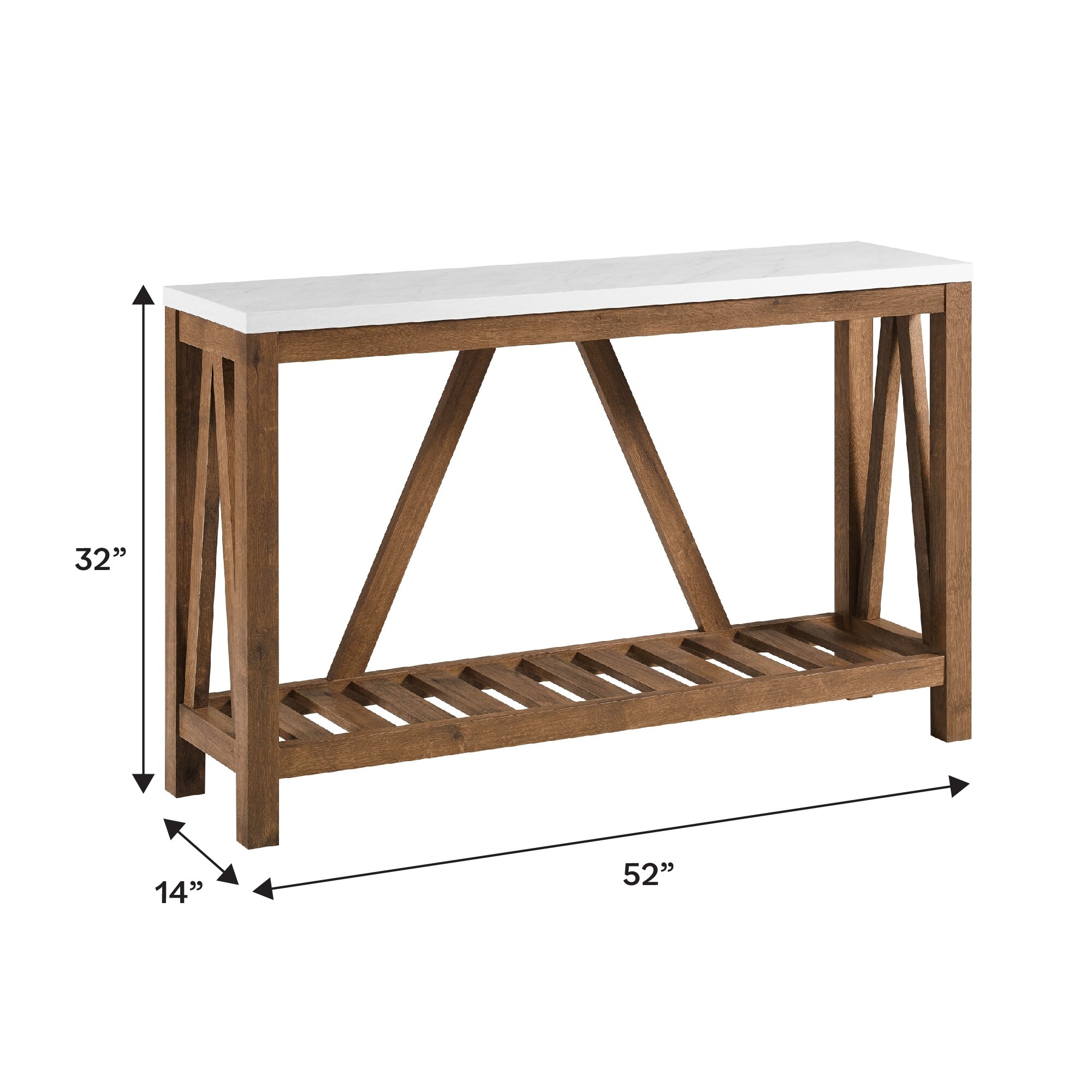 Walker Edison Paradise Hill A-Frame Entry Table - Overstock - 21234833
