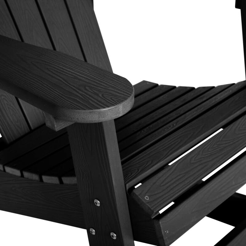 All Weather Polyresin Wood Rocking Adirondack Chair