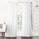 No. 918 Ladonna Crushed Texture Semi-Sheer Rod Pocket Curtain Panel, Single Panel - 50x63 - White