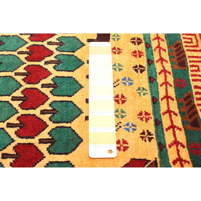 ECARPETGALLERY Hand-knotted Teimani Light Orange Wool Rug - 2'11 x 4'7