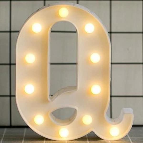 Luminous LED Letter Night Light English Alphabet Number Lamp Wedding ...