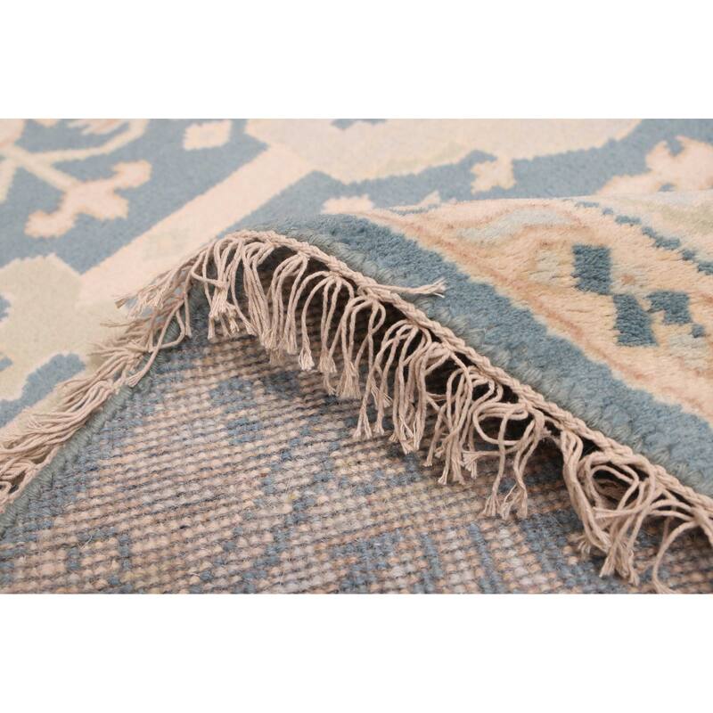 ECARPETGALLERY Hand-knotted Royal Oushak Turquoise Wool Rug - 7'11 x 7'9