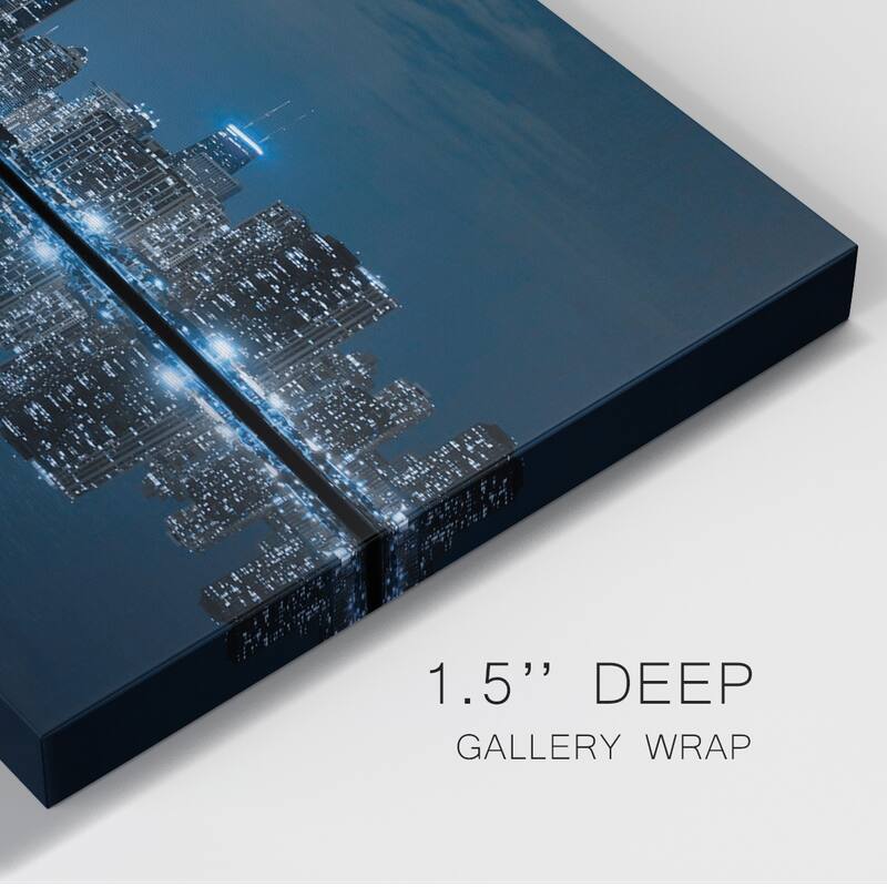Chicago At Night Premium Gallery Wrapped Canvas - Ready to Hang