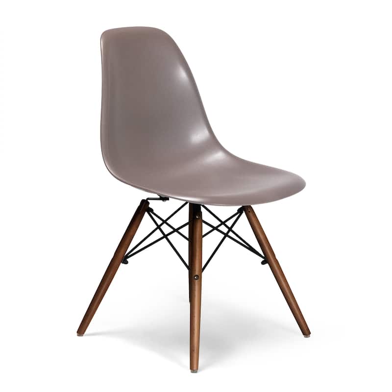 Paris-2 Side Chairs with Walnut Legs (Set of 2)