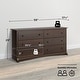 preview thumbnail 5 of 10, Prepac Fremont 6 Drawer Double Dresser for Bedroom, Wide Chest of Drawers, Traditional Bedroom Furniture