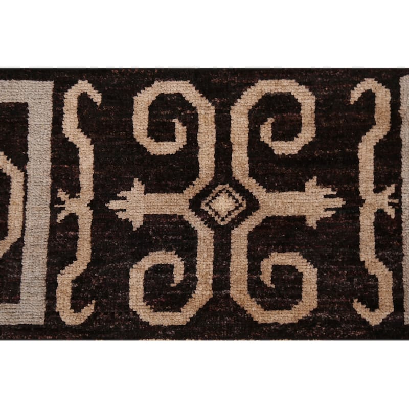 Vegetable Dye Gabbeh Kashkoli Wool Area Rug Hand-knotted Office Carpet - 5'7" x 7'9"