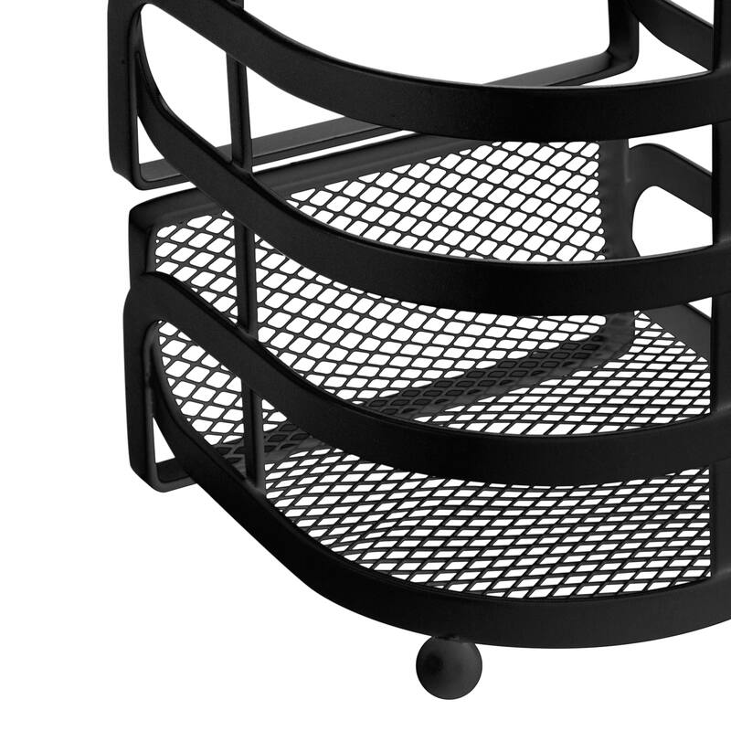 Kitchen Details Industrial Collection Cooking Utensil Basket in Matte Black - 5.2"x 4.7"x 7.8"