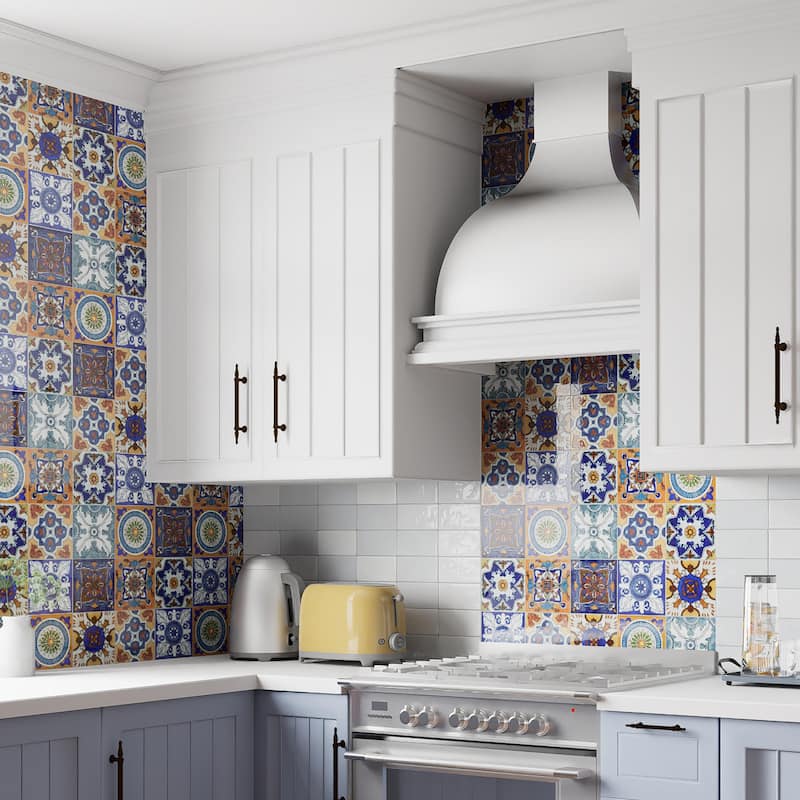 Merola Tile Provincial Deco Alhais 6" x 6" Porcelain Wall Tile - (1 Tile)