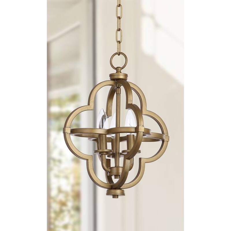 SAFAVIEH Lighting Mila Adjustable 3-light Gold Orb Pendant - 12.25"x12.25"x16 -88"
