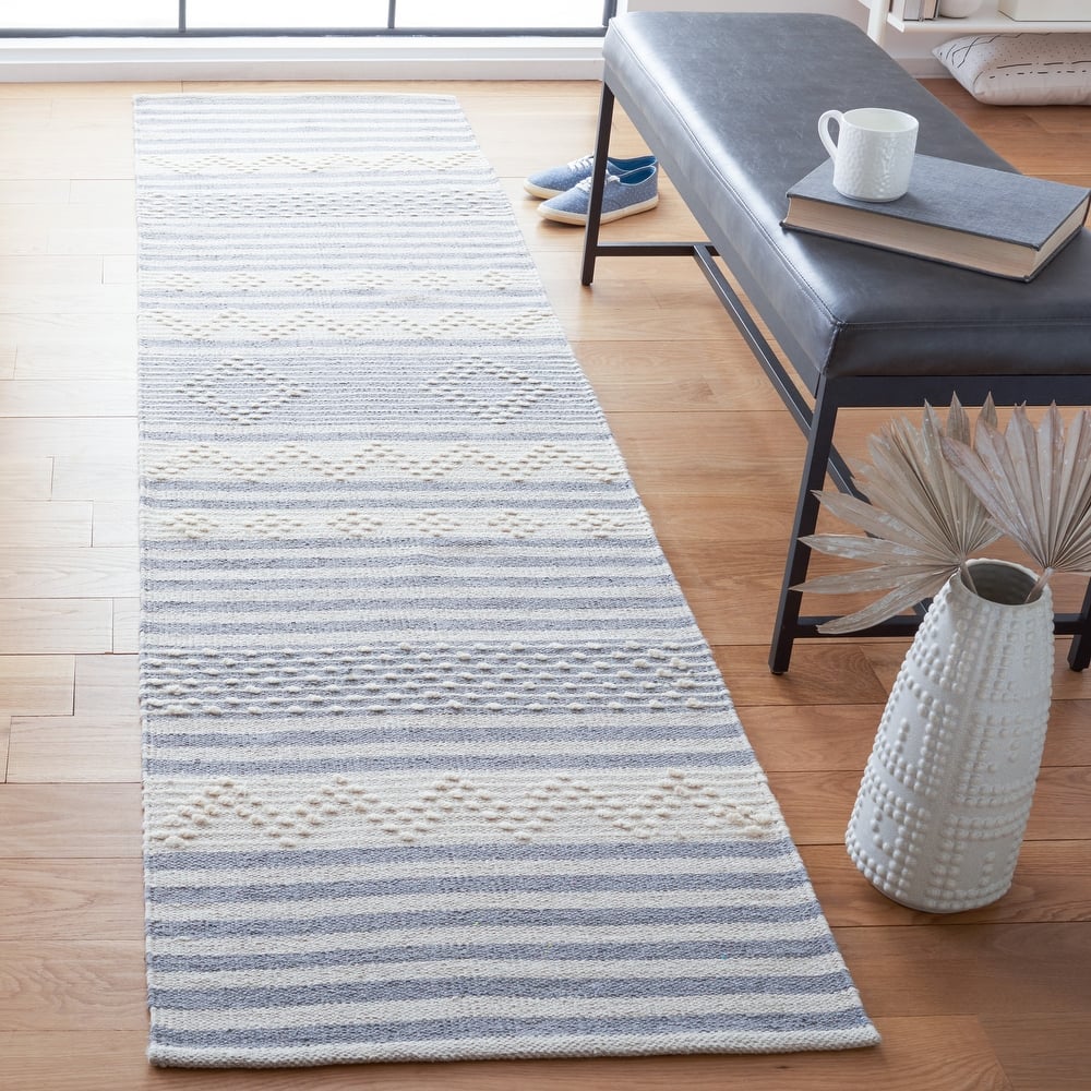 SAFAVIEH Handmade Striped Kilim Venessa Modern Cotton Rug