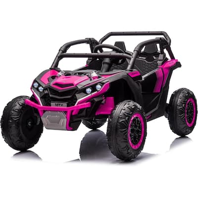 24V Kids Ride On Utv,2-Seater 4WD Off Road Electric Vehicle with Remote Control