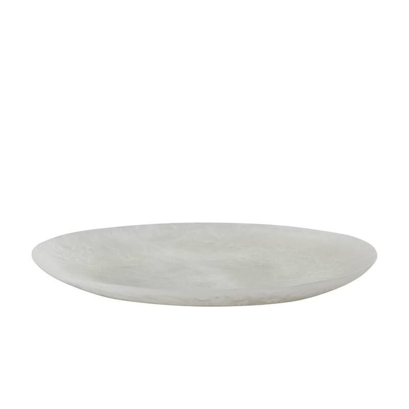 Oval Platter Resin White Set of 2