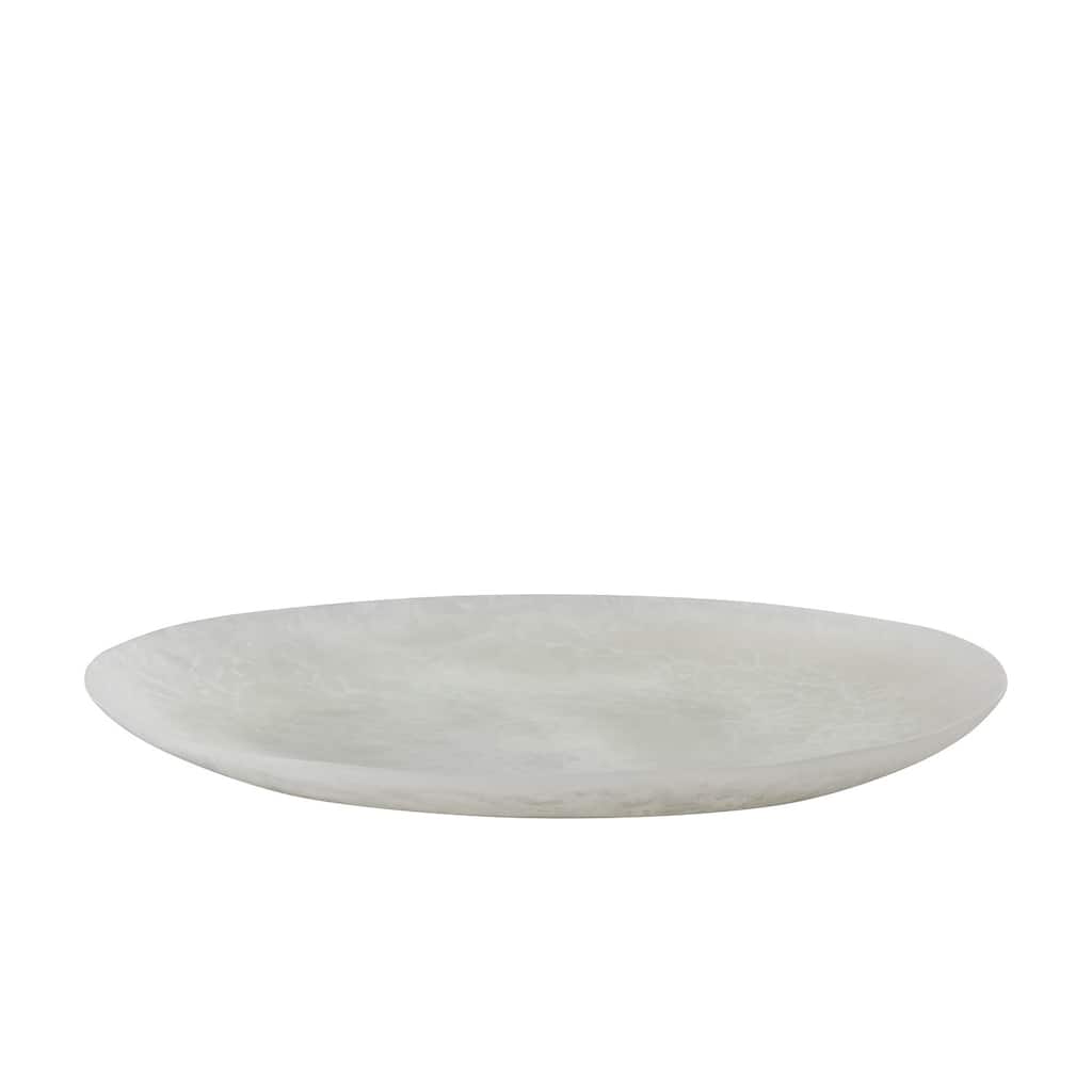 Oval Platter Resin White Set of 2