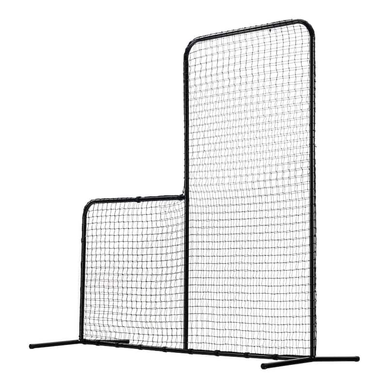 7x7 Feet L Screen Portable Baseball and Softball Safety Screen with Carry Bag