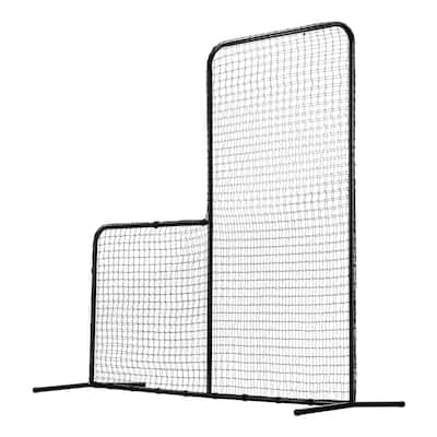 7x7 Feet L Screen Portable Baseball and Softball Safety Screen with Carry Bag