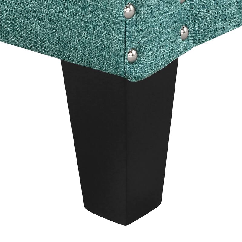 Erica Accent Armchair with Chrome Nailhead Trim