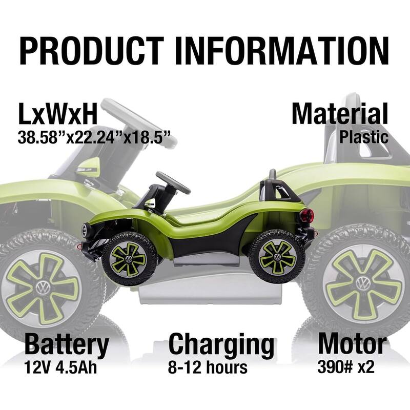 Licensed Volkswagen Kids Electric 12V Ride-On Car with Remote Control