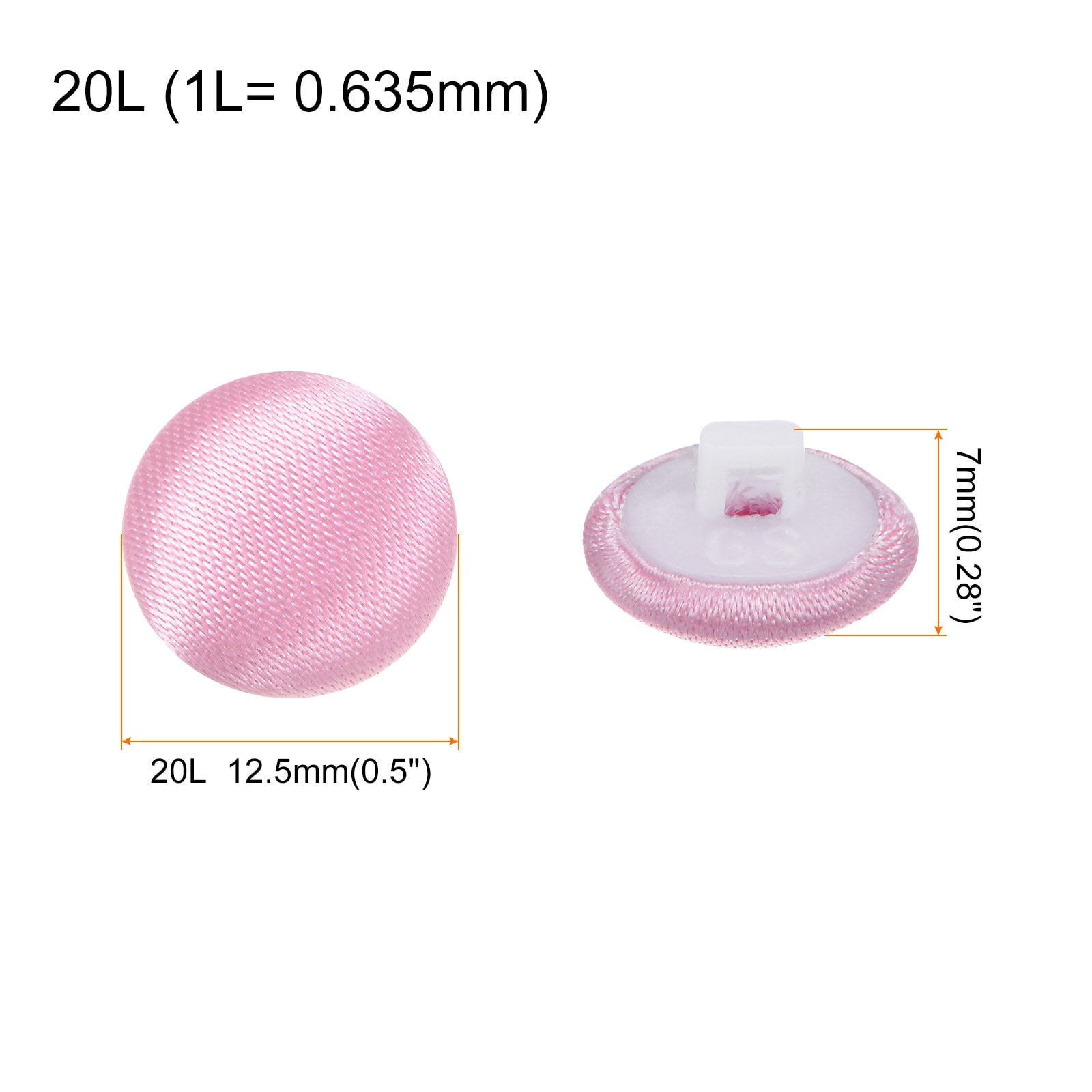 Fabric Cloth Covered Button Round Plastic Sewing Buttons for Suits Dress Blouses