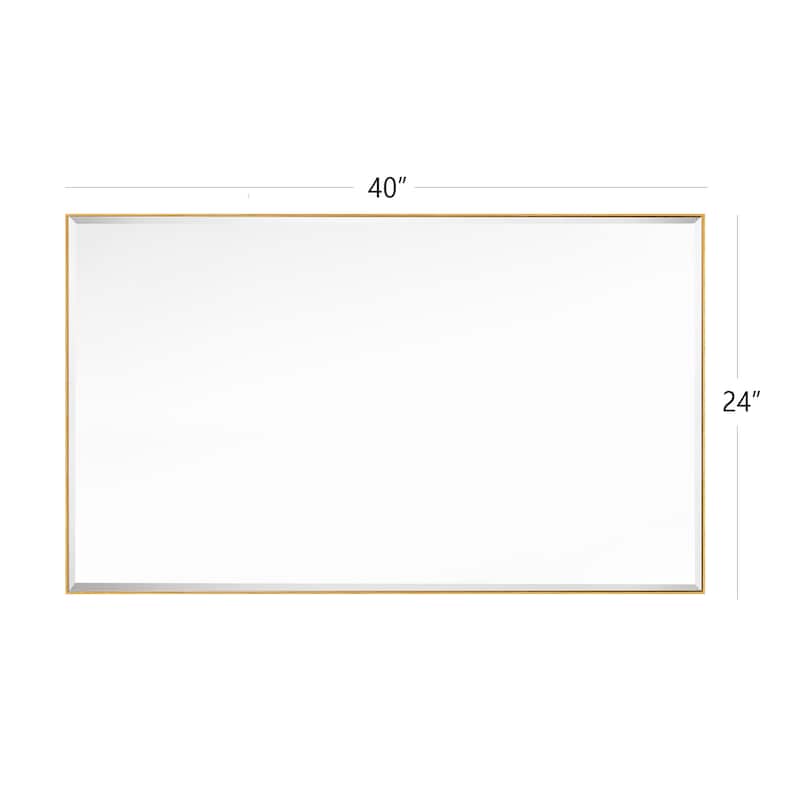 Rectangle Metal Framed Beveled Edge Bathroom Vanity Mirror