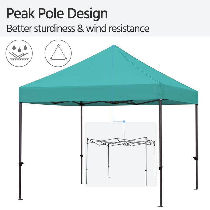 Yaheetech Adjustable Commercial Pop-up Canopy with Wheeled Carry Bag
