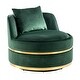 preview thumbnail 22 of 62, 360 Degree Swivel Accent Chair Velvet Modern Upholstered Barrel Chair Over-Sized Soft Chair with Seat Cushion