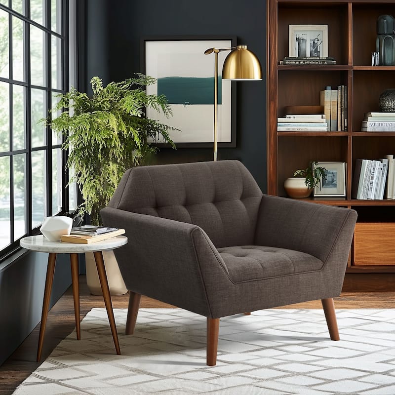 INK IVY Newport Wide Mid-Century Modern Lounge Chair