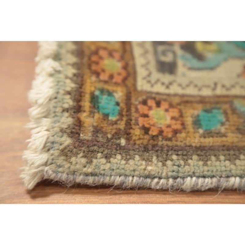 Hand Knotted Oriental 100% Wool Carpet Traditional Floral Green Tabriz Area Rug - 9' 5'' X 6' 8''