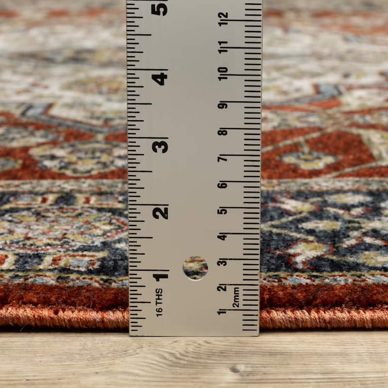 Style Haven Amelie Oriental Medallion Red/ Blue Indoor Area Rug