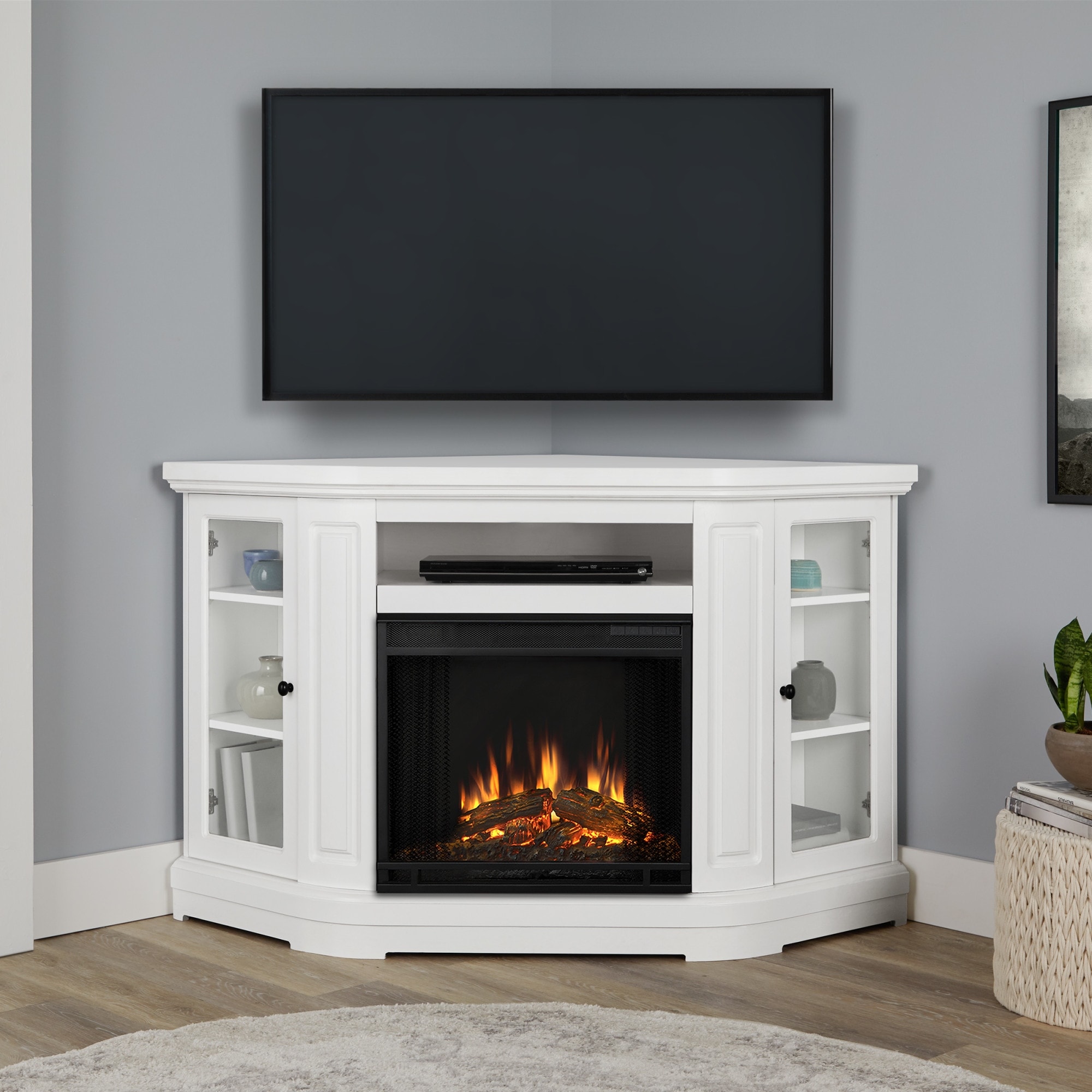 Shop Real Flame 3850e Windom 4780 Btu 58 Wide Corner Vent Free