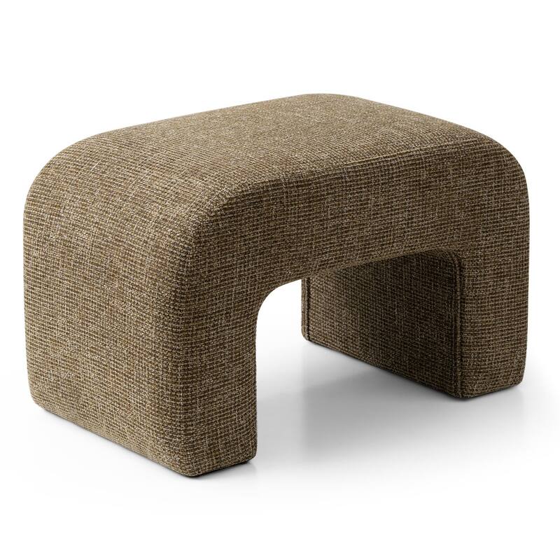 28" Fully Upholstered Small Waterfall Bench