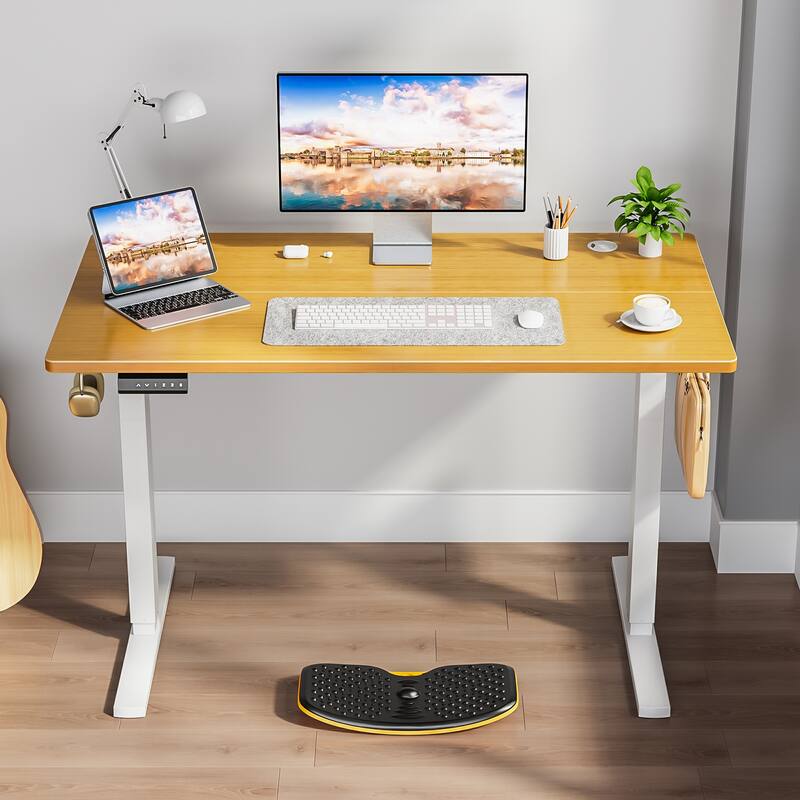 Electric Standing Desk - Adjustable Height Computer Workstation with Memory Settings for Home Office, Gaming & Study