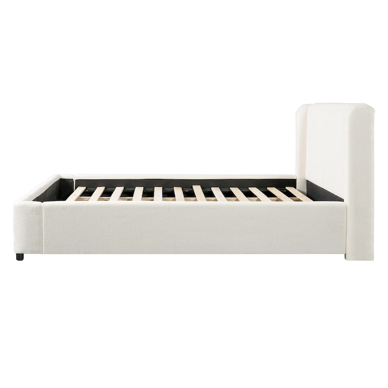 Christopher Knight Home - Modern Upholstered Boucle Frame with Wingback Headboard