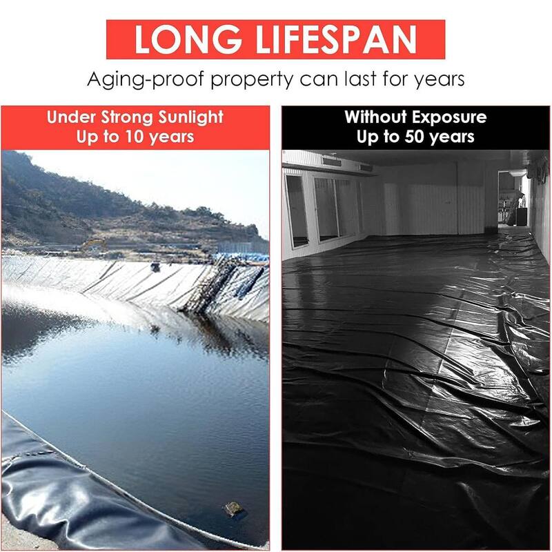 20x25 ft 20 Mil LLDPE Pond Liner, Waterproof Sheet for Outdoor Ponds, Waterfall, Pool, Fountain, Garden