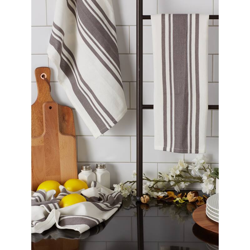 DII Vintage Red Chef Stripe Dishtowel (Set of 3)