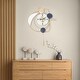 preview thumbnail 3 of 9, Big Metal Wall Clock Battery Operated 3D Silent Modern Art Clock - 28x20x2.36in