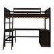 preview thumbnail 16 of 43, Multi-Functional Full Size Loft Bed with U-shaped Under Bed Desk, Bookshelves, Guardrails and Ladder for Small Spaces