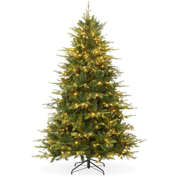 PreLit Aspen Fir Artificial Holiday Christmas Tree with Stand - Green - 7.5 Foot