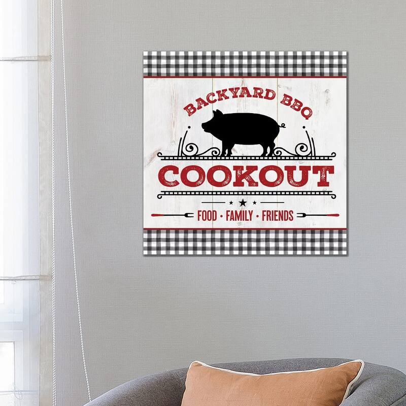 iCanvas "Backyard BBQ Cookout" by Mollie B. Canvas Print - 26x26x1.5