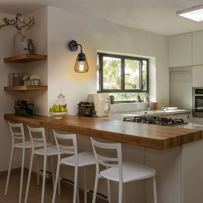 Modern light led lighting metal light fixture black wall light - N/A