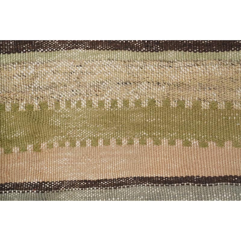 Hand Woven Oriental 100% Wool Carpet Southwestern Geometric Multi-Colored Kilim Area Rug - 9' 0'' X 5' 10''