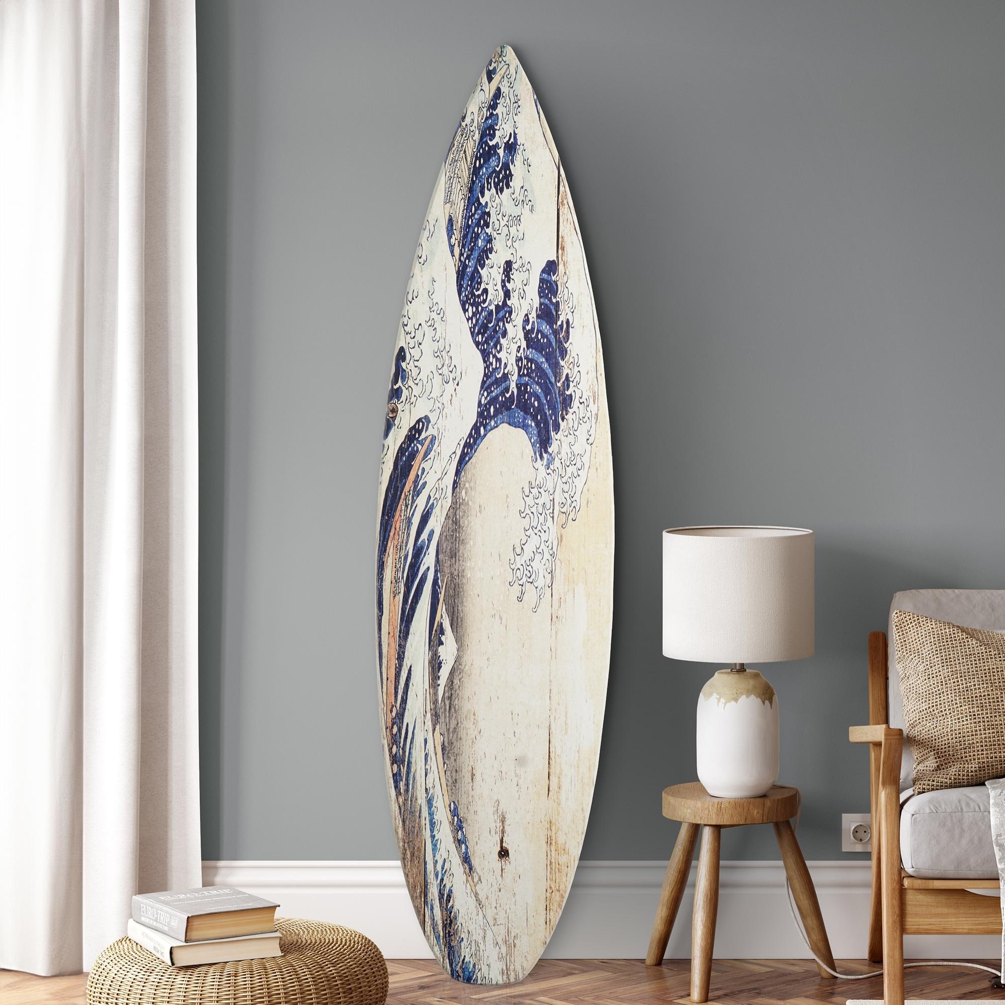 American Art Decor Surfboard Plaque Wall Sign