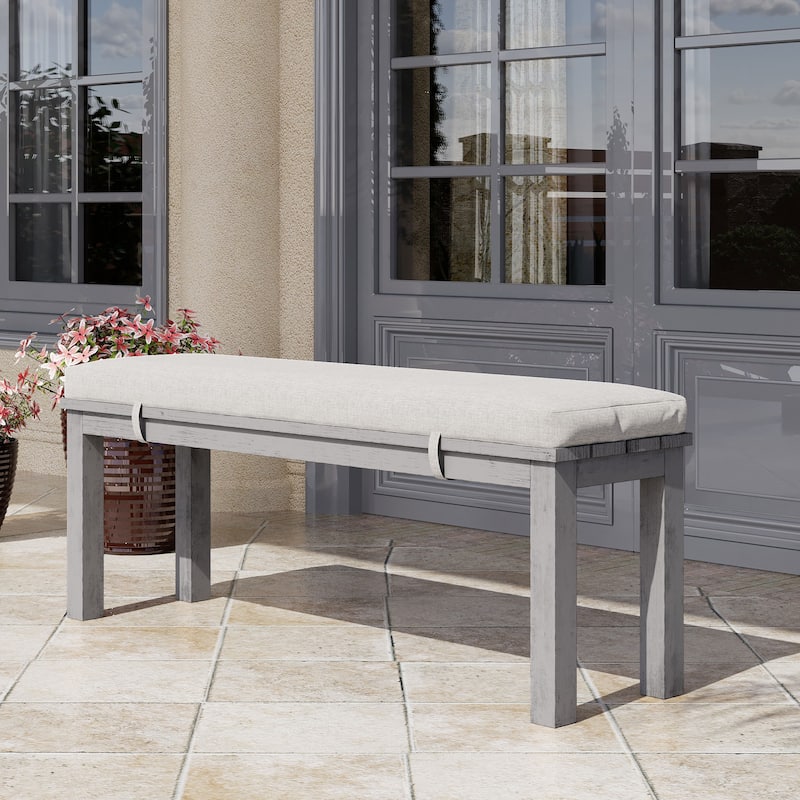 Metal Outdoor Bench - Brown
