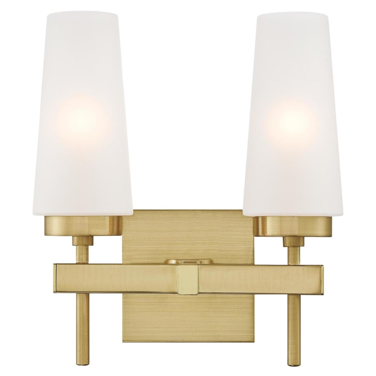 Shop Westinghouse 6352900 Chaddsford 2 Light 12 Wide Bathroom Vanity Light Champagne Brass Overstock 23097029