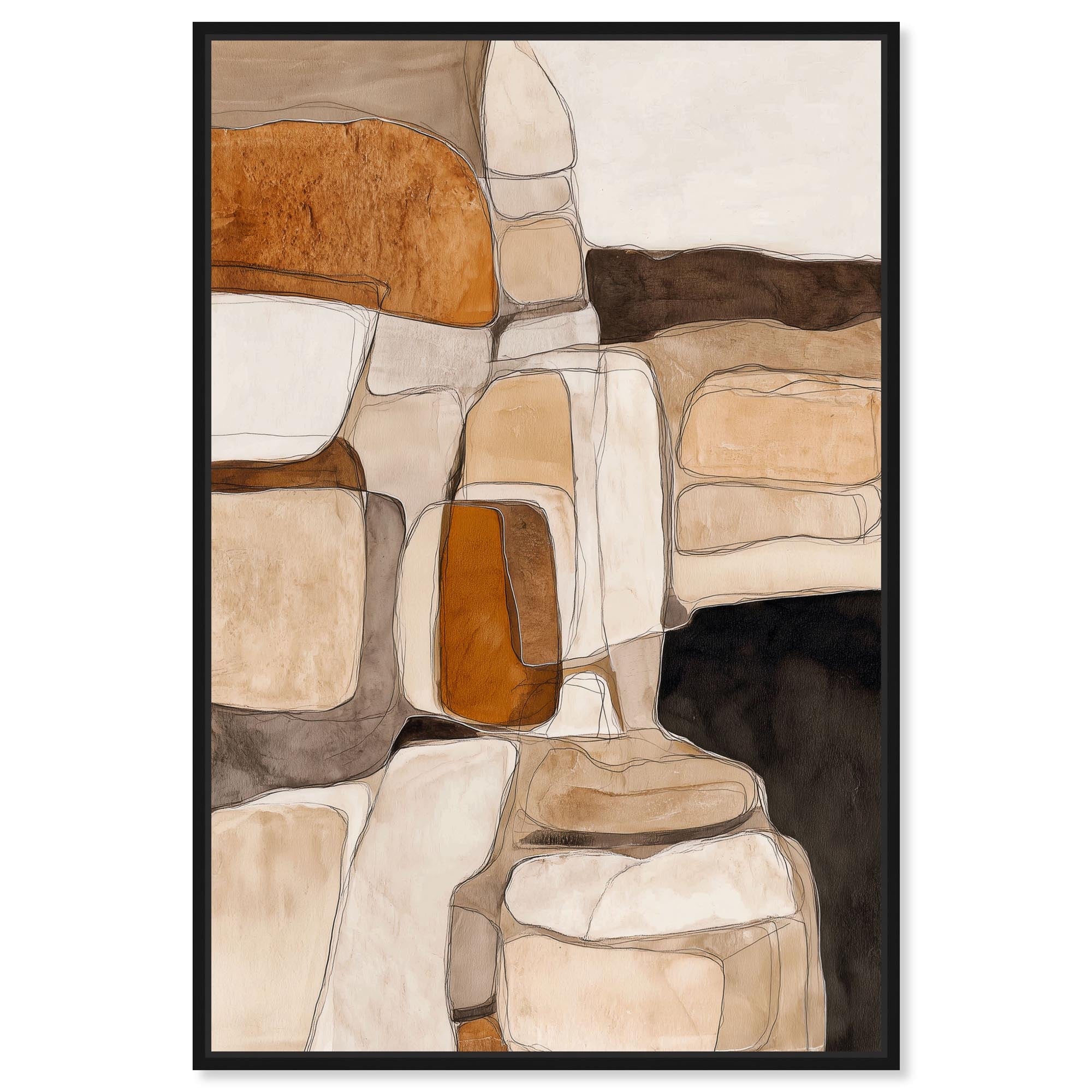 Quarry Wall III Living Room Wall Art Framed Canvas Print by Art Remedy