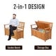 Outsunny 47" Wooden Outdoor Storage Bench with Removable Waterproof Lining - Image 4