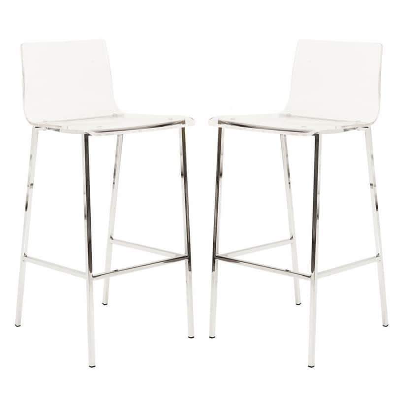 Pure Decor Clear Acrylic Counter Stool- Set of 2