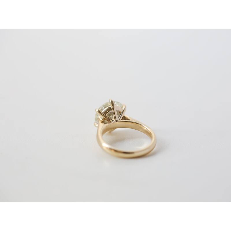 Kobelli 5.55 Carat Natural Diamond GIA Certified 14k Solid Gold Round Solitaire Cathedral 6-Prong One-of-a-Kind Red Carpet Ring