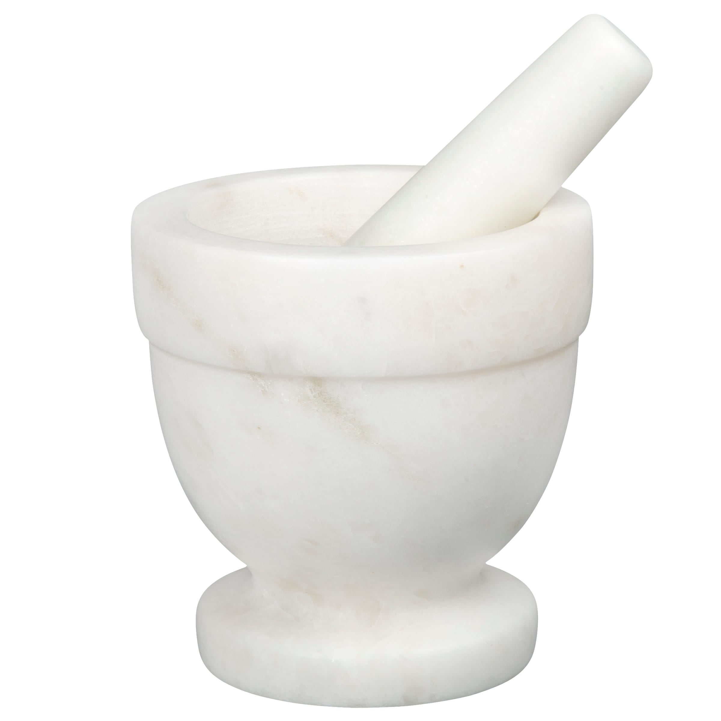 Creative Home White Marble Mortar and Pestle Set for Herbs, Spices and Garlic